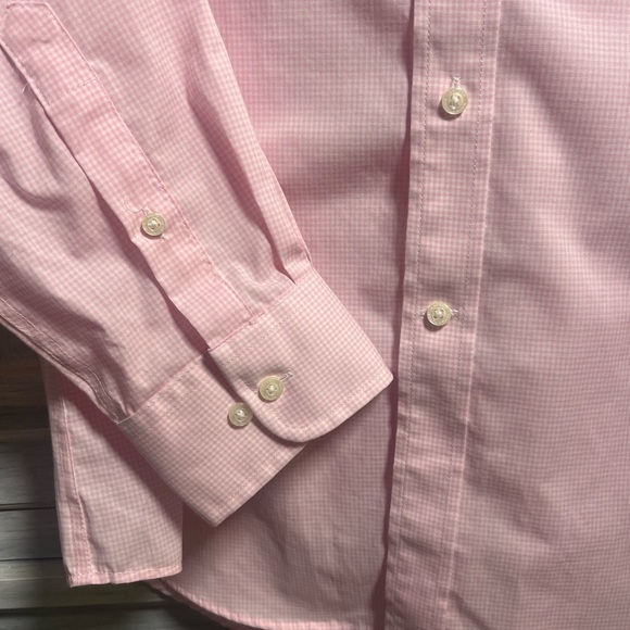 Lauren Ralph Lauren Pink Plaid Classic Fit Ultra Flex Button Down Dress Shirt - Picture 3 of 10